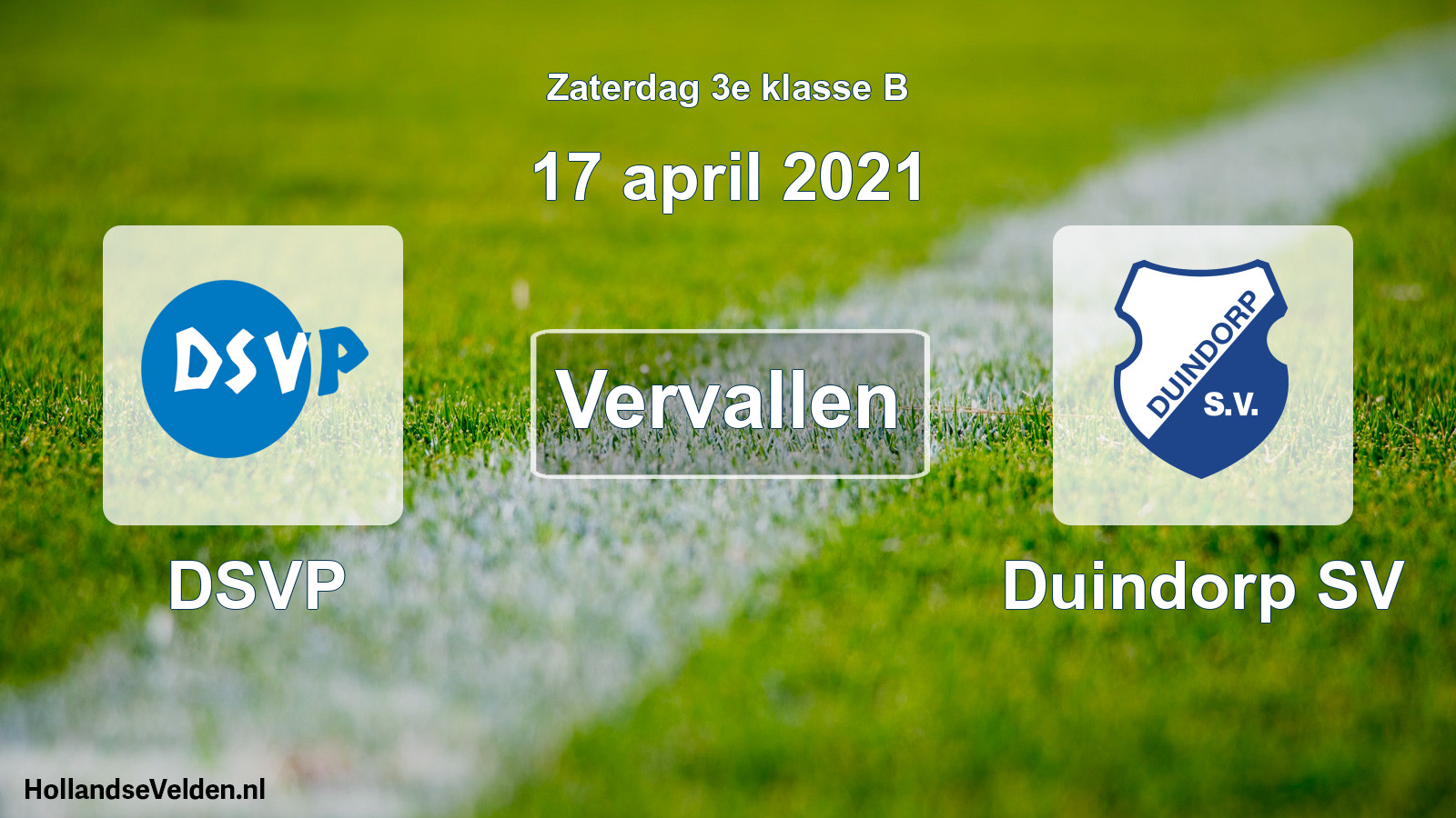 Scheduled Match: DSVP - Duindorp SV (17 April 2021)