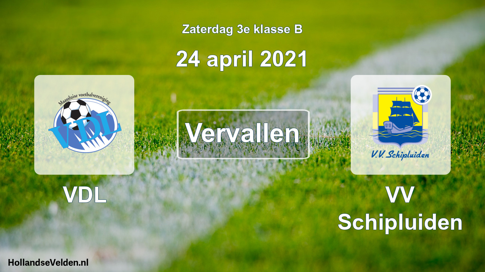 Scheduled Match: VDL - VV Schipluiden (24 April 2021)