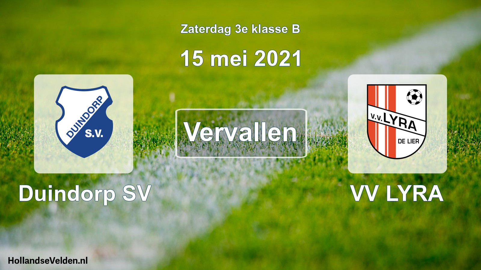 Scheduled Match: Duindorp SV - VV LYRA (15 May 2021)