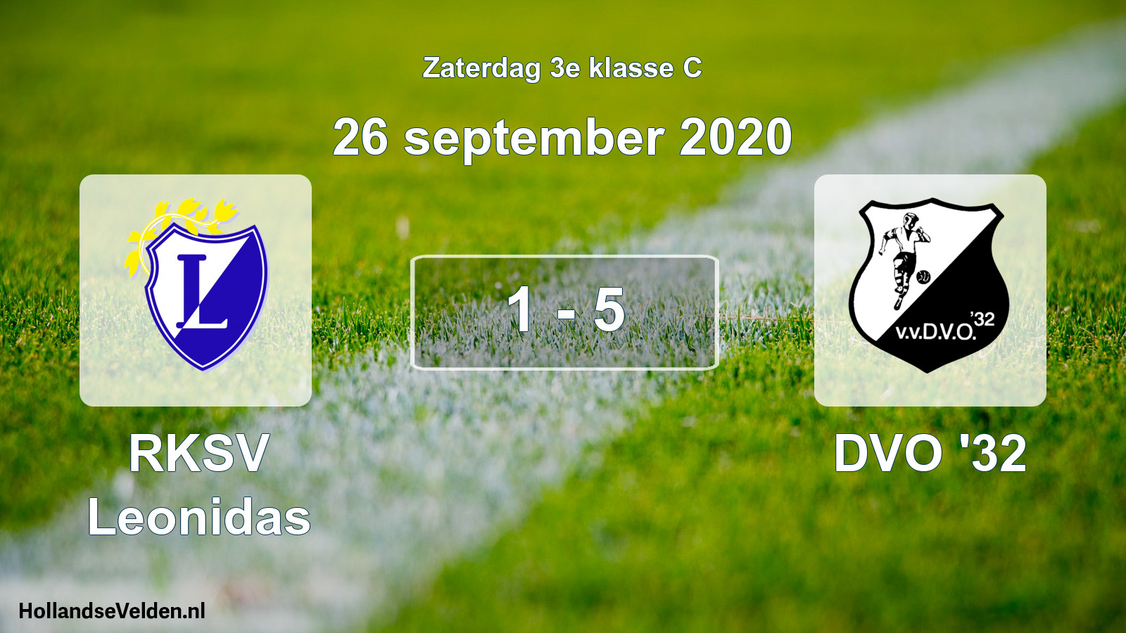 Total number of matches played: RKSV Leonidas - DVO '32 1 - 5 (26 September 2020)