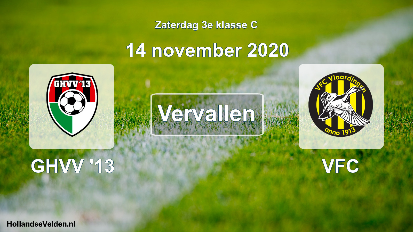 Scheduled Match: GHVV '13 - VFC (14 November 2020)