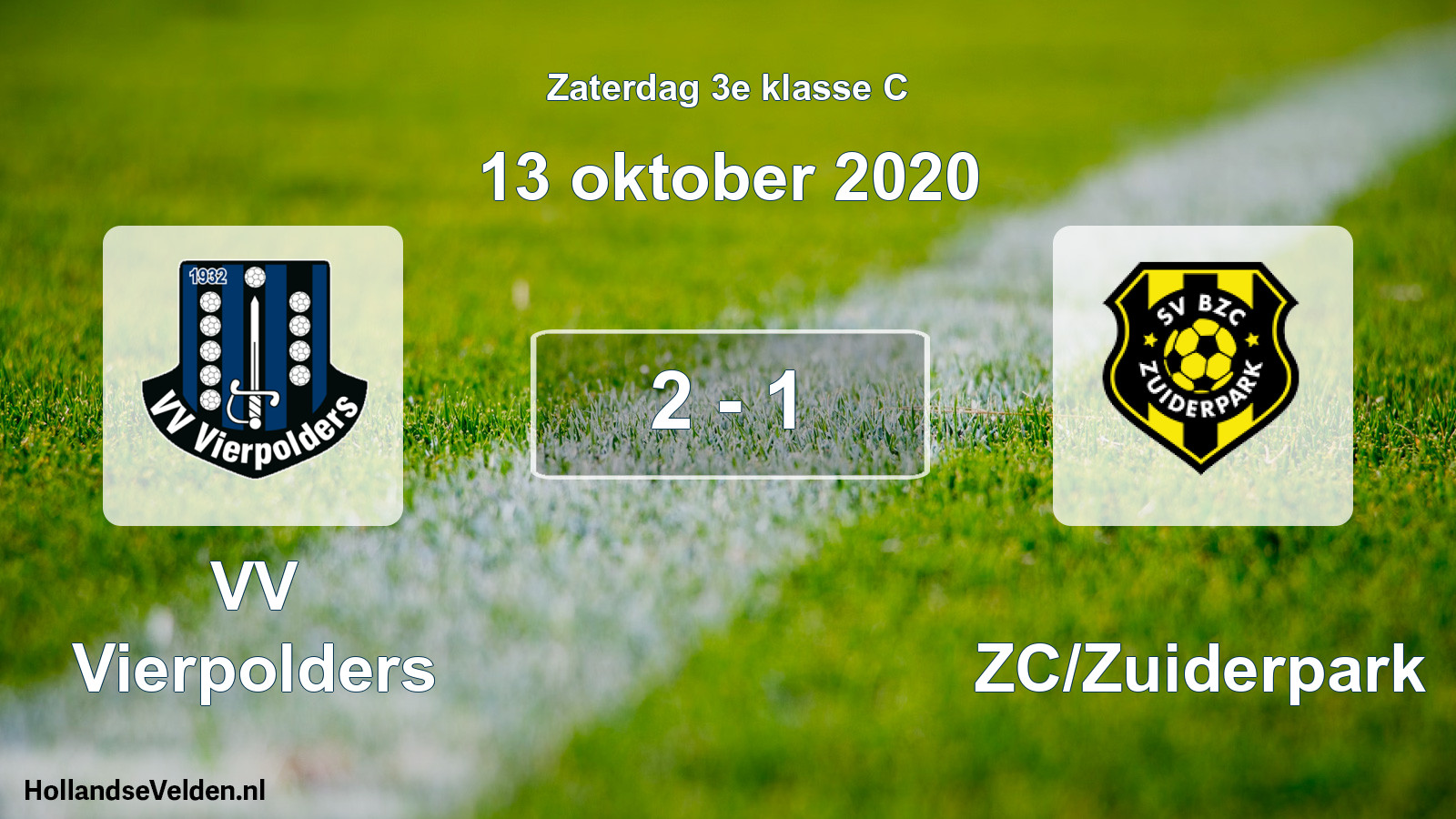 Total number of matches played: VV Vierpolders - BZC/Zuiderpark 2 - 1 (13 October 2020)