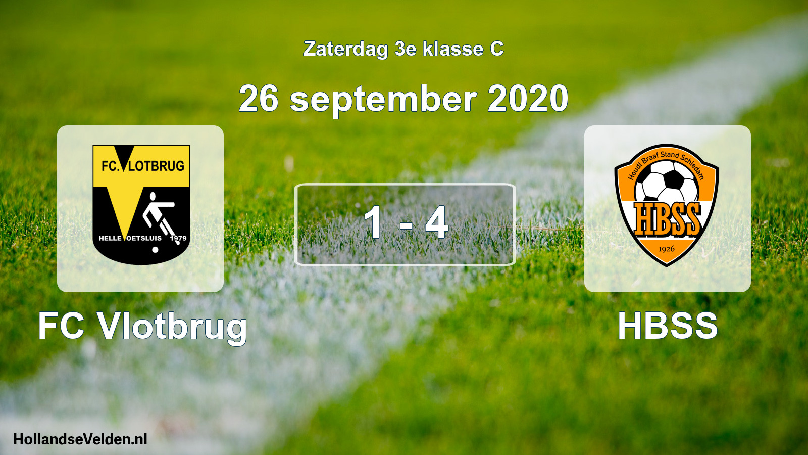 Total number of matches played: FC Vlotbrug - HBSS 1 - 4 (26 September 2020)