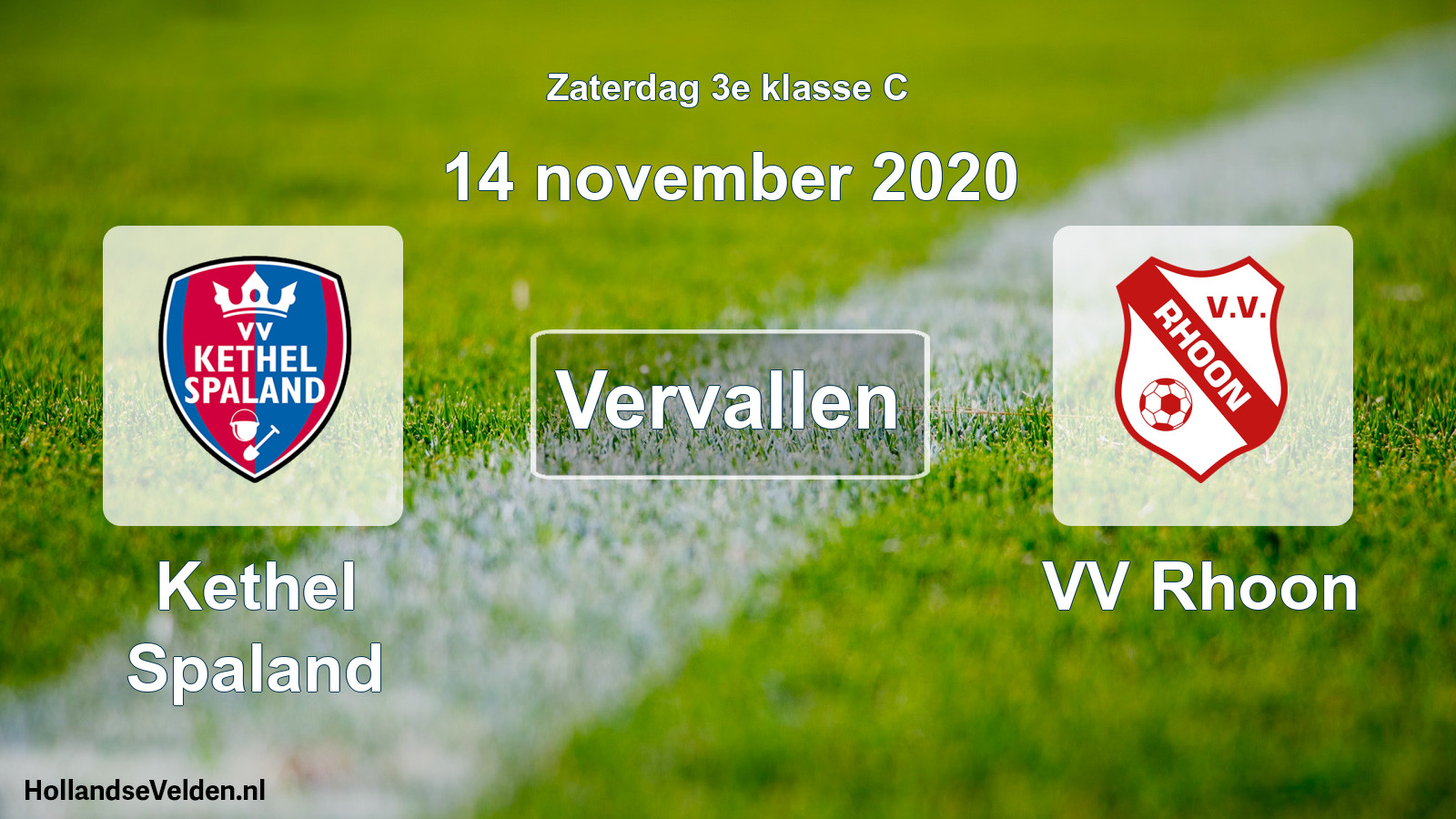 Scheduled Match: Kethel Spaland - VV Rhoon (14 November 2020)