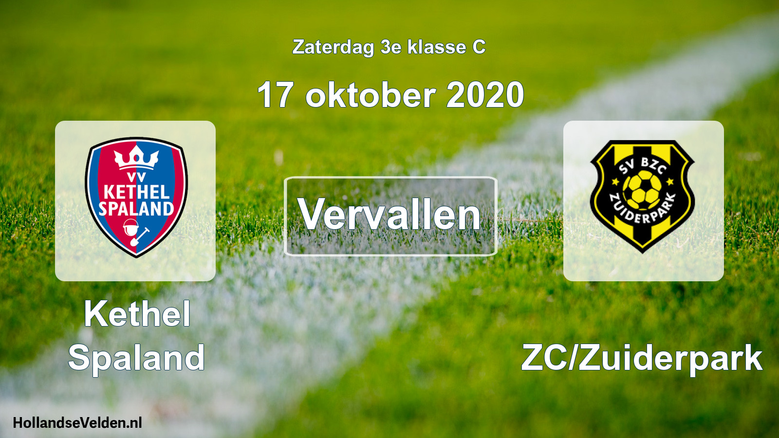 Scheduled Match: Kethel Spaland - BZC/Zuiderpark (17 October 2020)