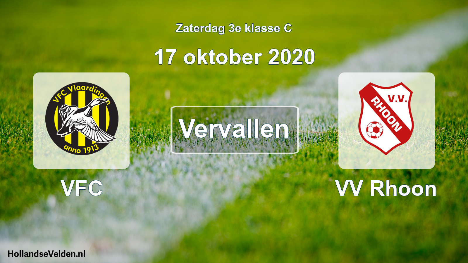 Scheduled Match: VFC - VV Rhoon (17 October 2020)