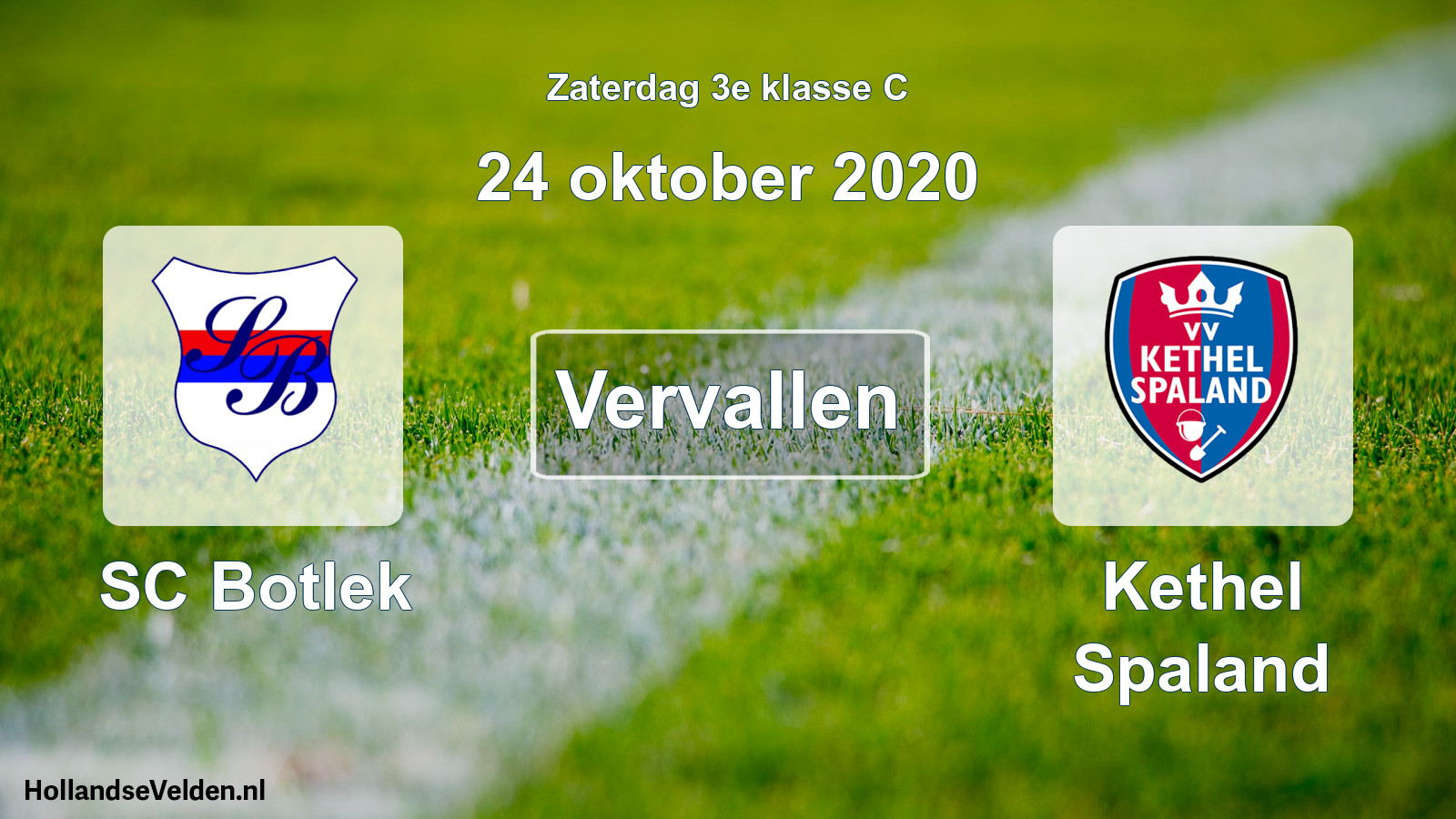 Scheduled Match: SC Botlek - Kethel Spaland (24 October 2020)