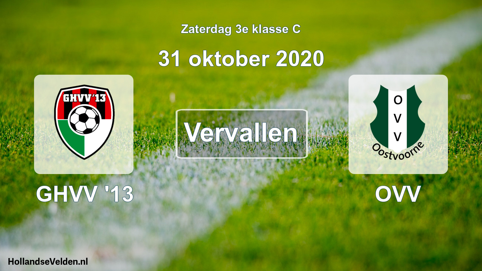Scheduled Match: GHVV '13 - OVV (31 October 2020)