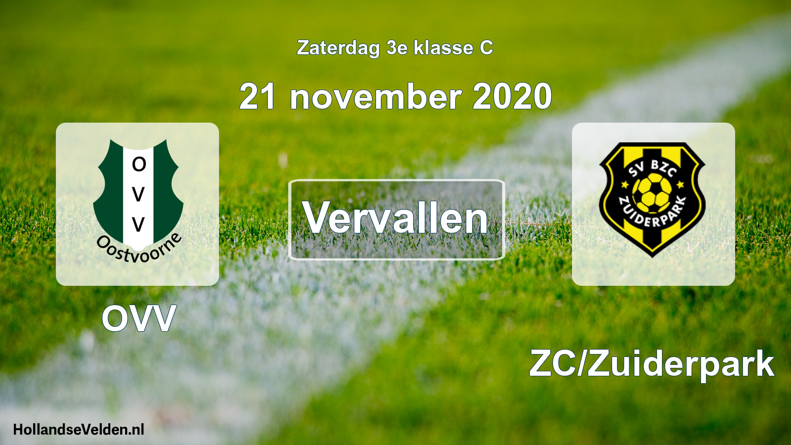 Scheduled Match: OVV - BZC/Zuiderpark (21 November 2020)