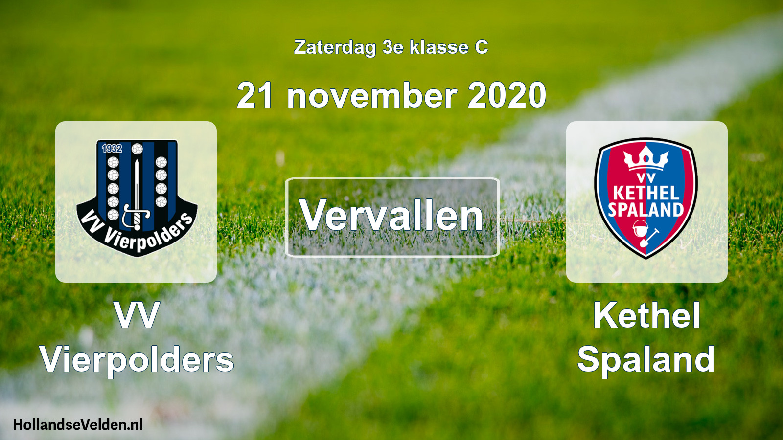 Scheduled Match: VV Vierpolders - Kethel Spaland (21 November 2020)