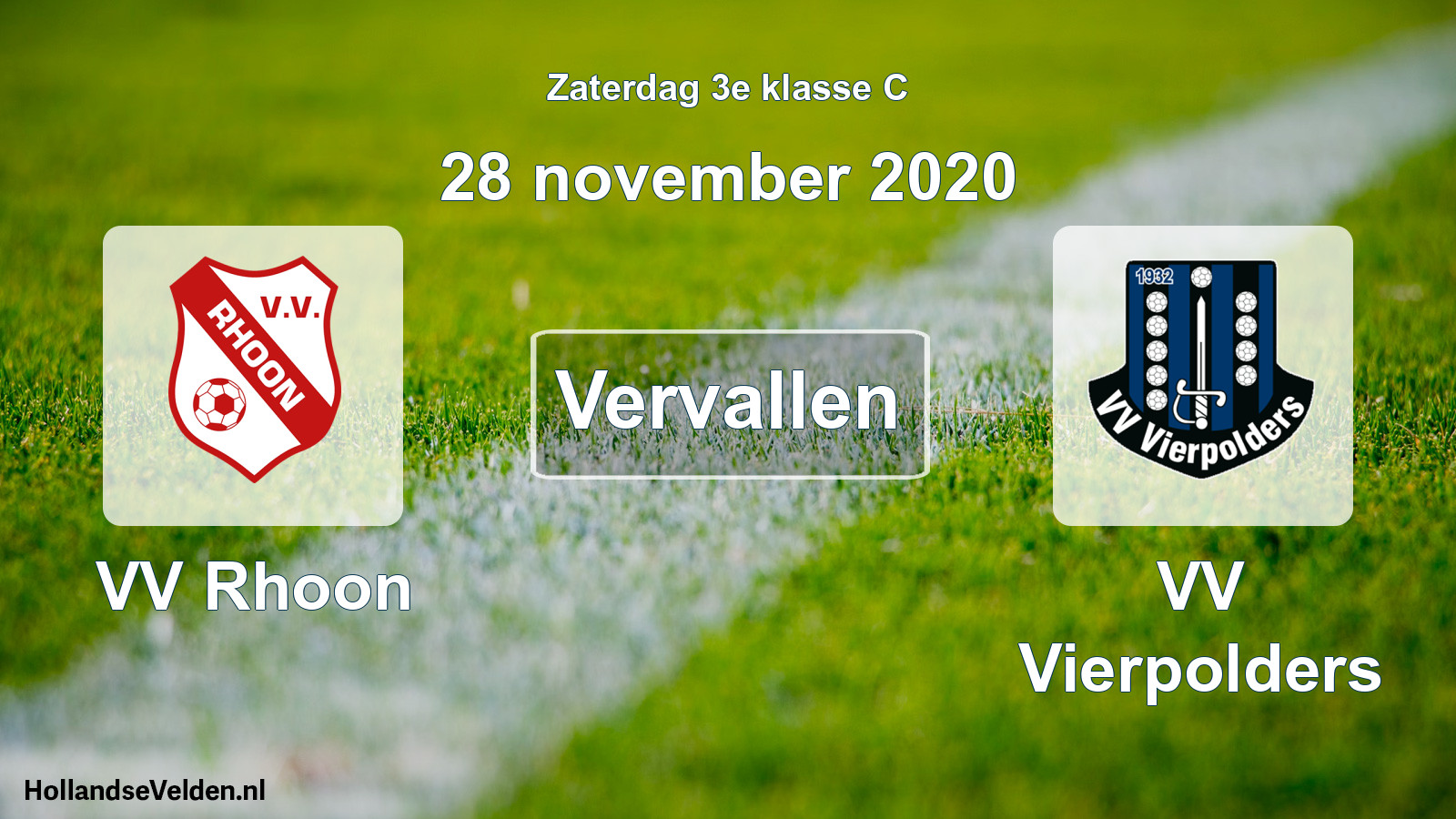 Scheduled Match: VV Rhoon - VV Vierpolders (28 November 2020)