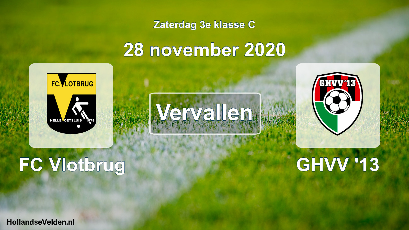Scheduled Match: FC Vlotbrug - GHVV '13 (28 November 2020)