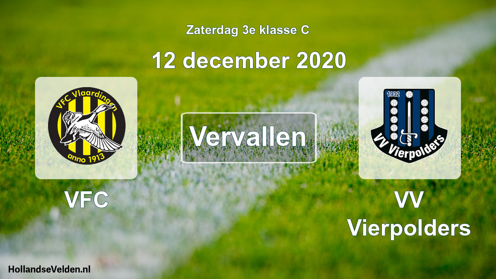 Scheduled Match: VFC - VV Vierpolders (12 December 2020)