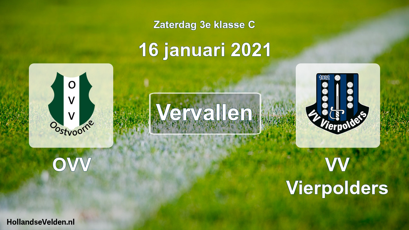 Scheduled Match: OVV - VV Vierpolders (16 January 2021)