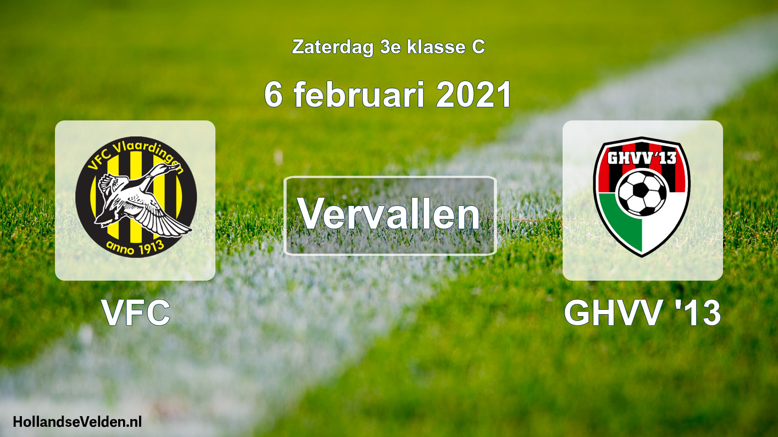 Scheduled Match: VFC - GHVV '13 (6 February 2021)