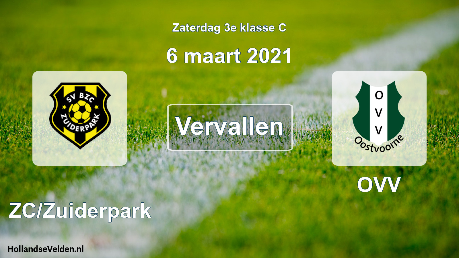 Scheduled Match: BZC/Zuiderpark - OVV (6 March 2021)