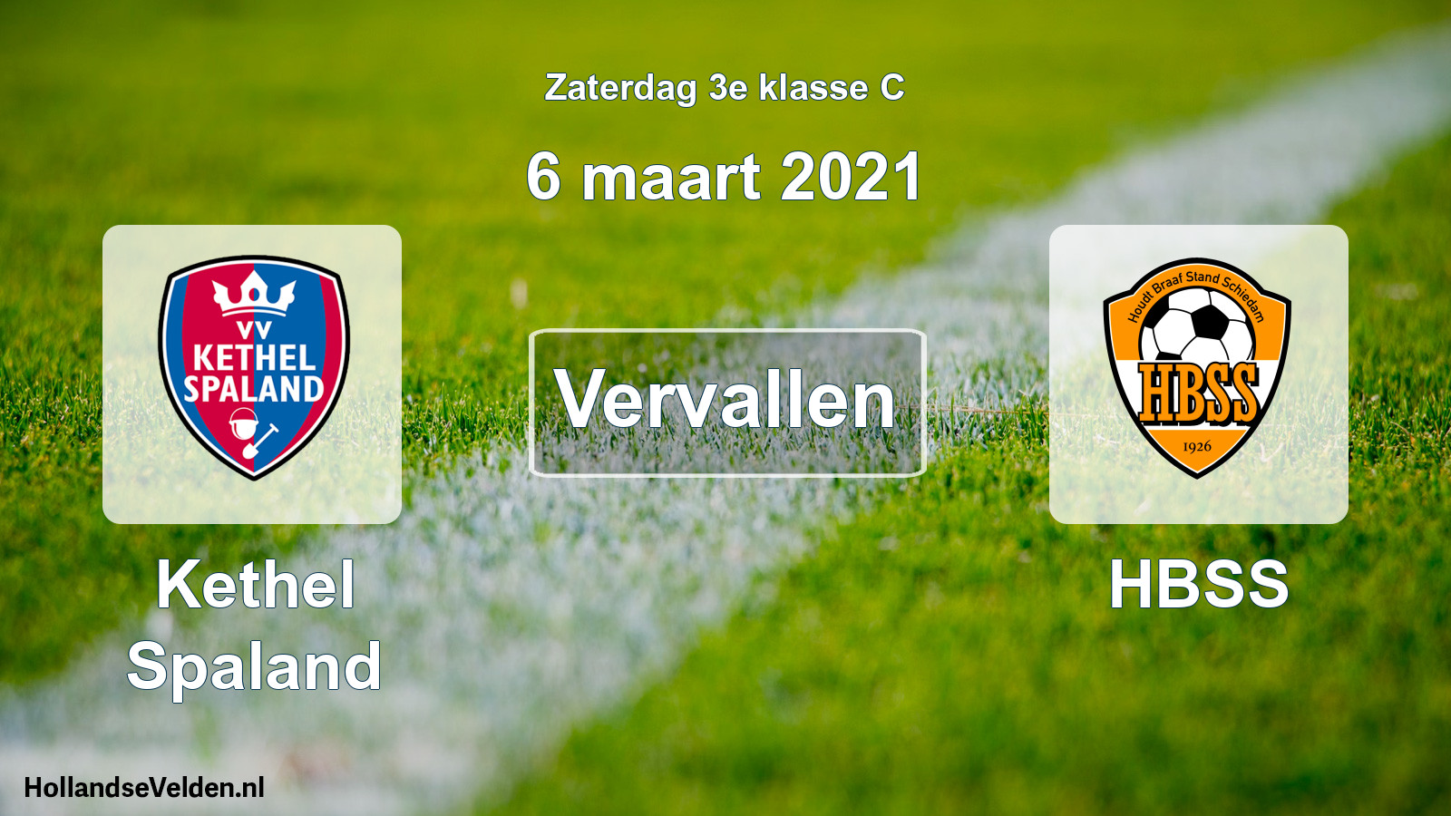 Scheduled Match: Kethel Spaland - HBSS (6 March 2021)