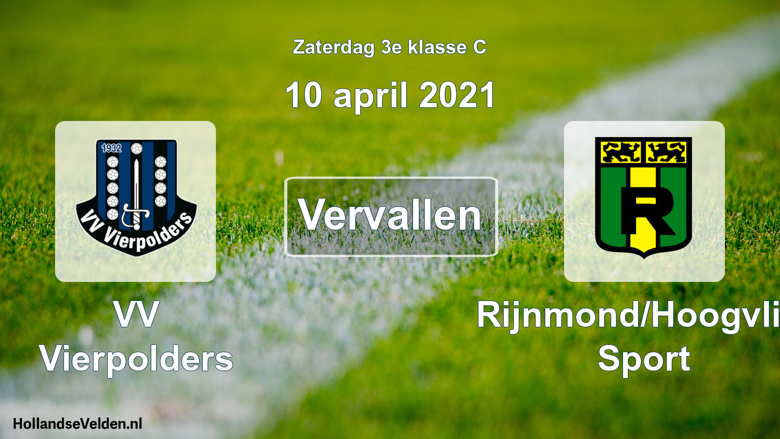 Scheduled Match: VV Vierpolders - Rijnmond/Hoogvliet Sport (10 April 2021)