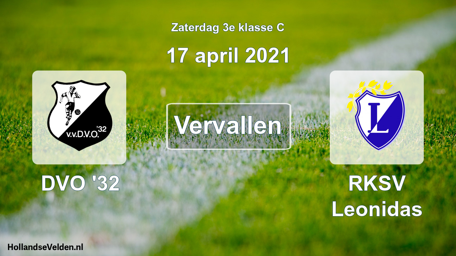 Scheduled Match: DVO '32 - RKSV Leonidas (17 April 2021)
