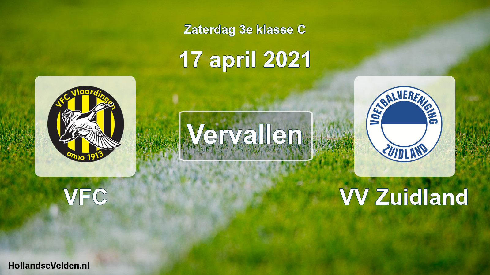 Scheduled Match: VFC - VV Zuidland (17 April 2021)