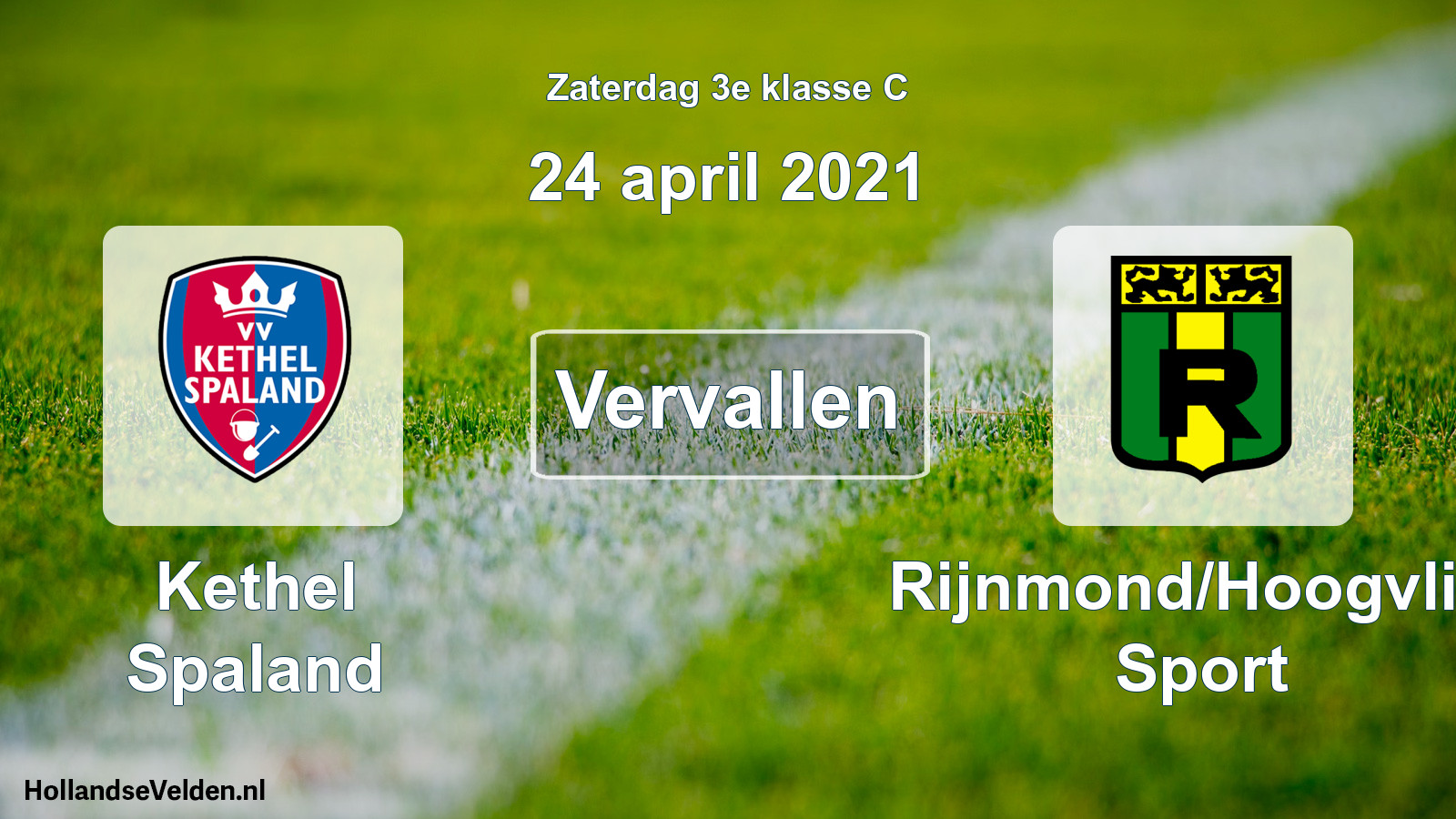 Scheduled Match: Kethel Spaland - Rijnmond/Hoogvliet Sport (24 April 2021)