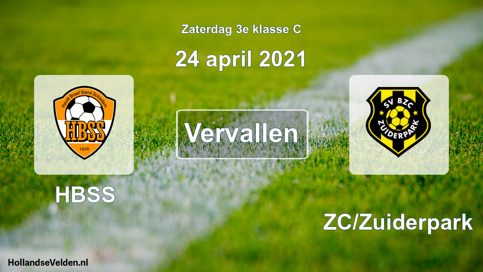 Scheduled Match: HBSS - BZC/Zuiderpark (24 April 2021)
