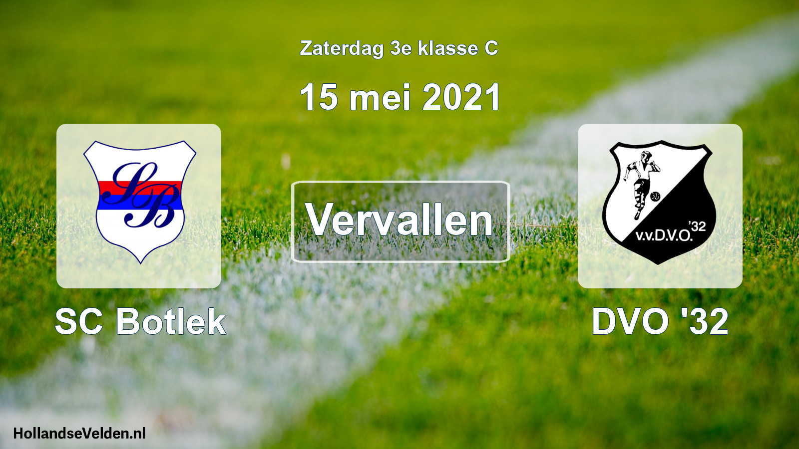 Scheduled Match: SC Botlek - DVO '32 (15 May 2021)