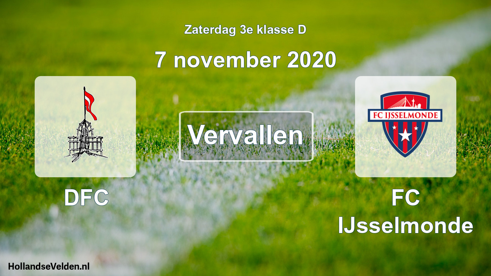 Scheduled Match: DFC - FC IJsselmonde (7 November 2020)