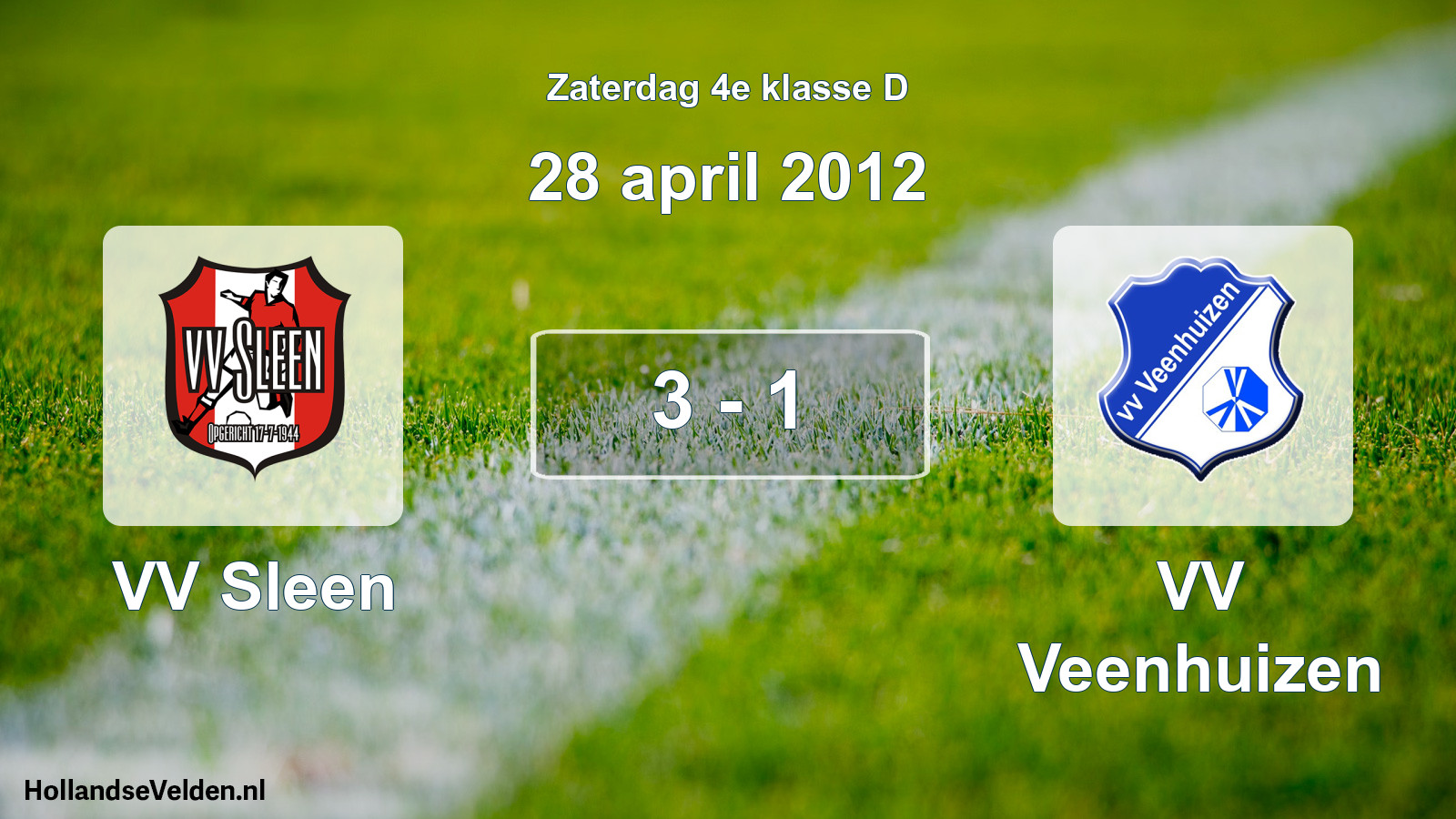 Total number of matches played: VV Sleen - VV Veenhuizen 3 - 1 (28 April 2012)