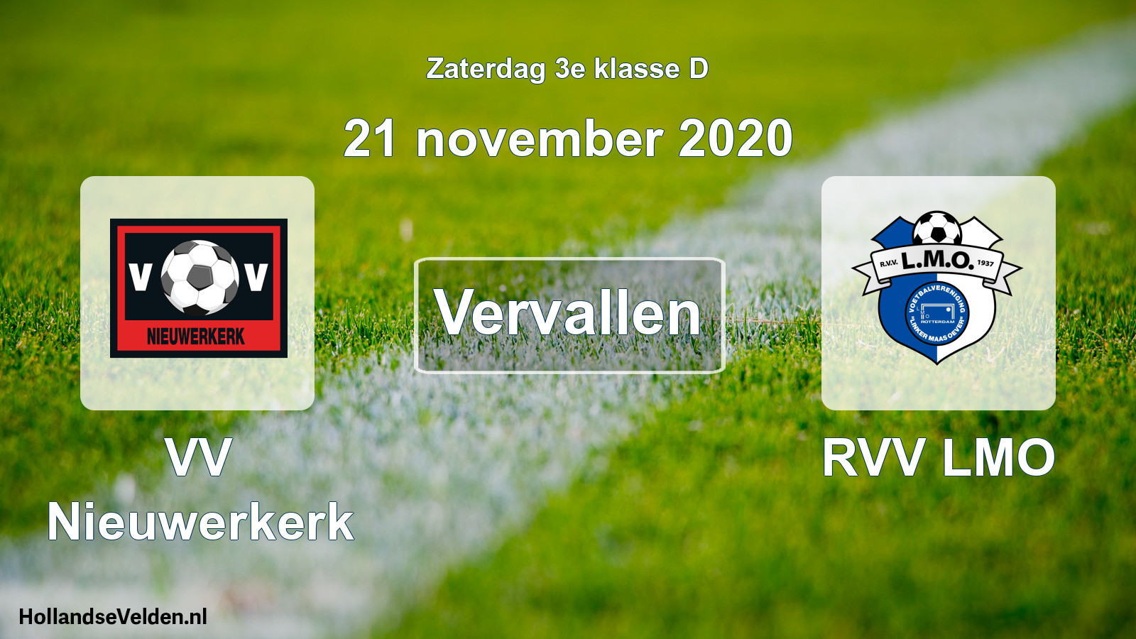 Scheduled Match: VV Nieuwerkerk - RVV LMO (21 November 2020)