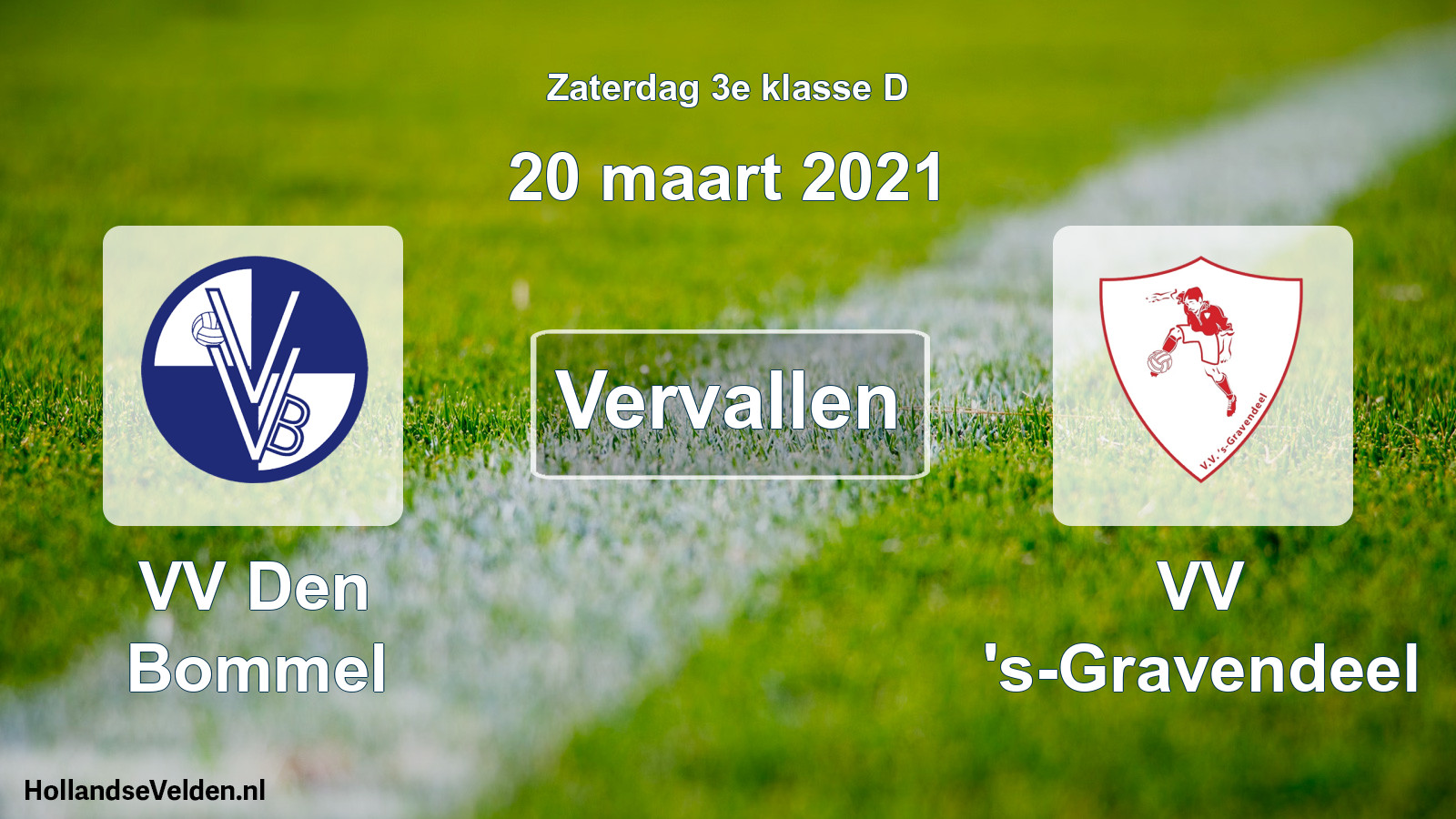 Scheduled Match: VV Den Bommel - VV 's-Gravendeel (20 March 2021)