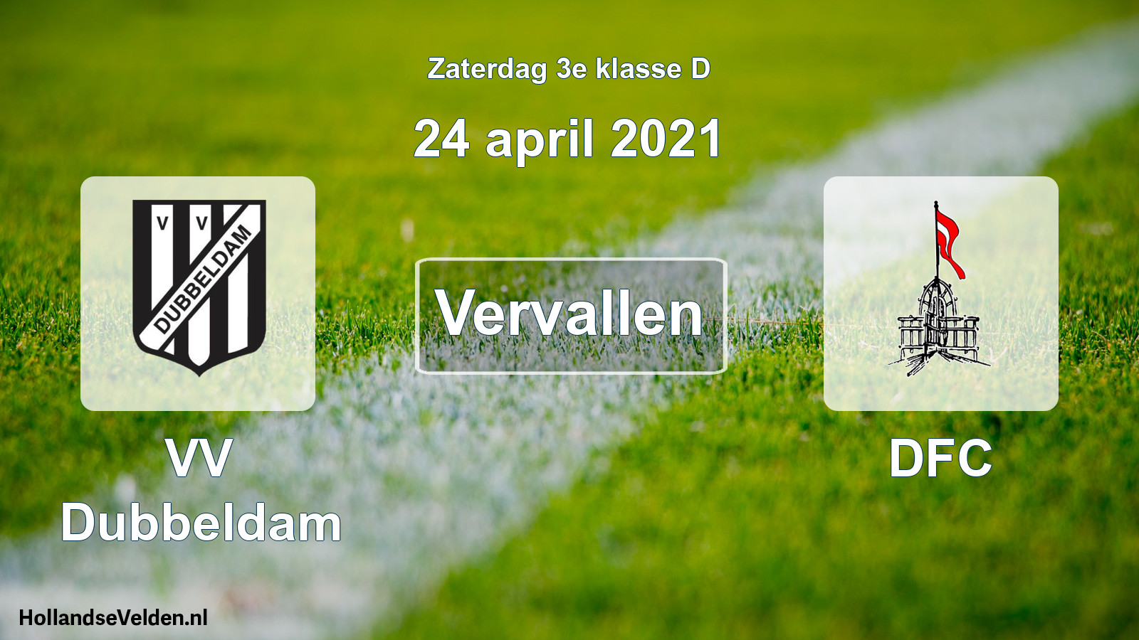 Scheduled Match: VV Dubbeldam - DFC (24 April 2021)