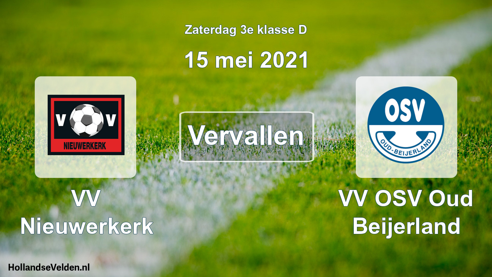 Scheduled Match: VV Nieuwerkerk - VV OSV Oud Beijerland (15 May 2021)