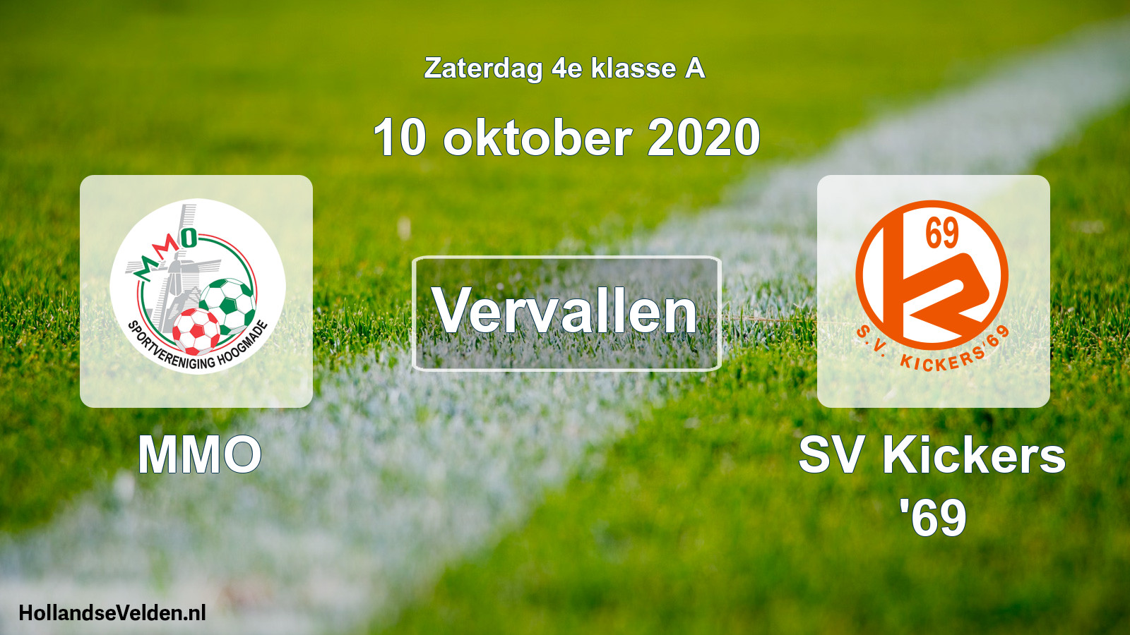 Scheduled Match: MMO - SV Kickers '69 (10 October 2020)