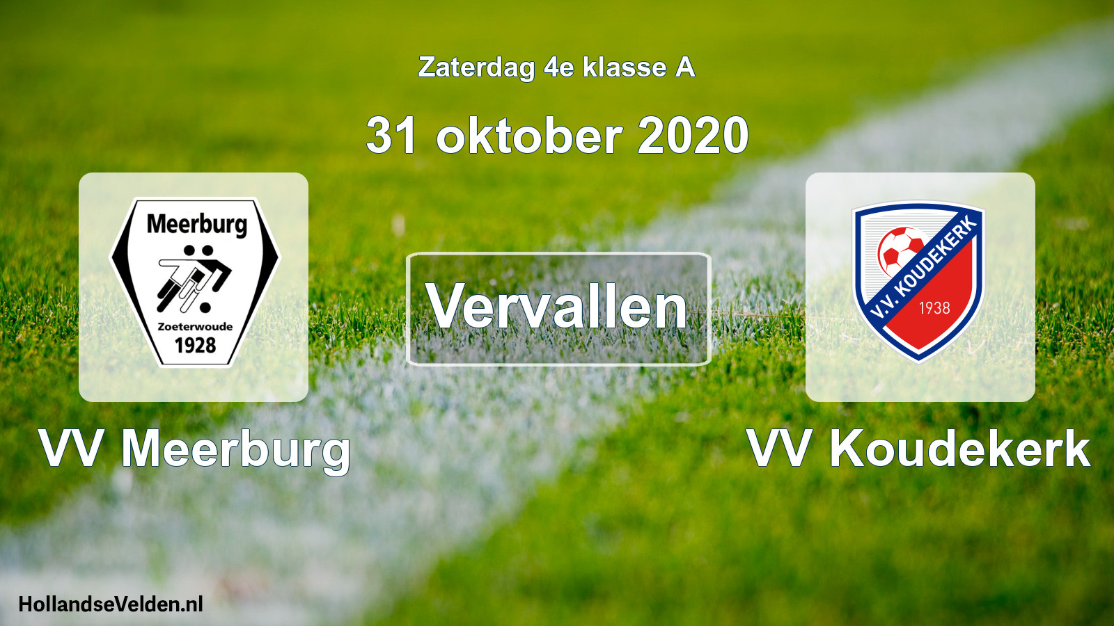 Scheduled Match: VV Meerburg - VV Koudekerk (31 October 2020)