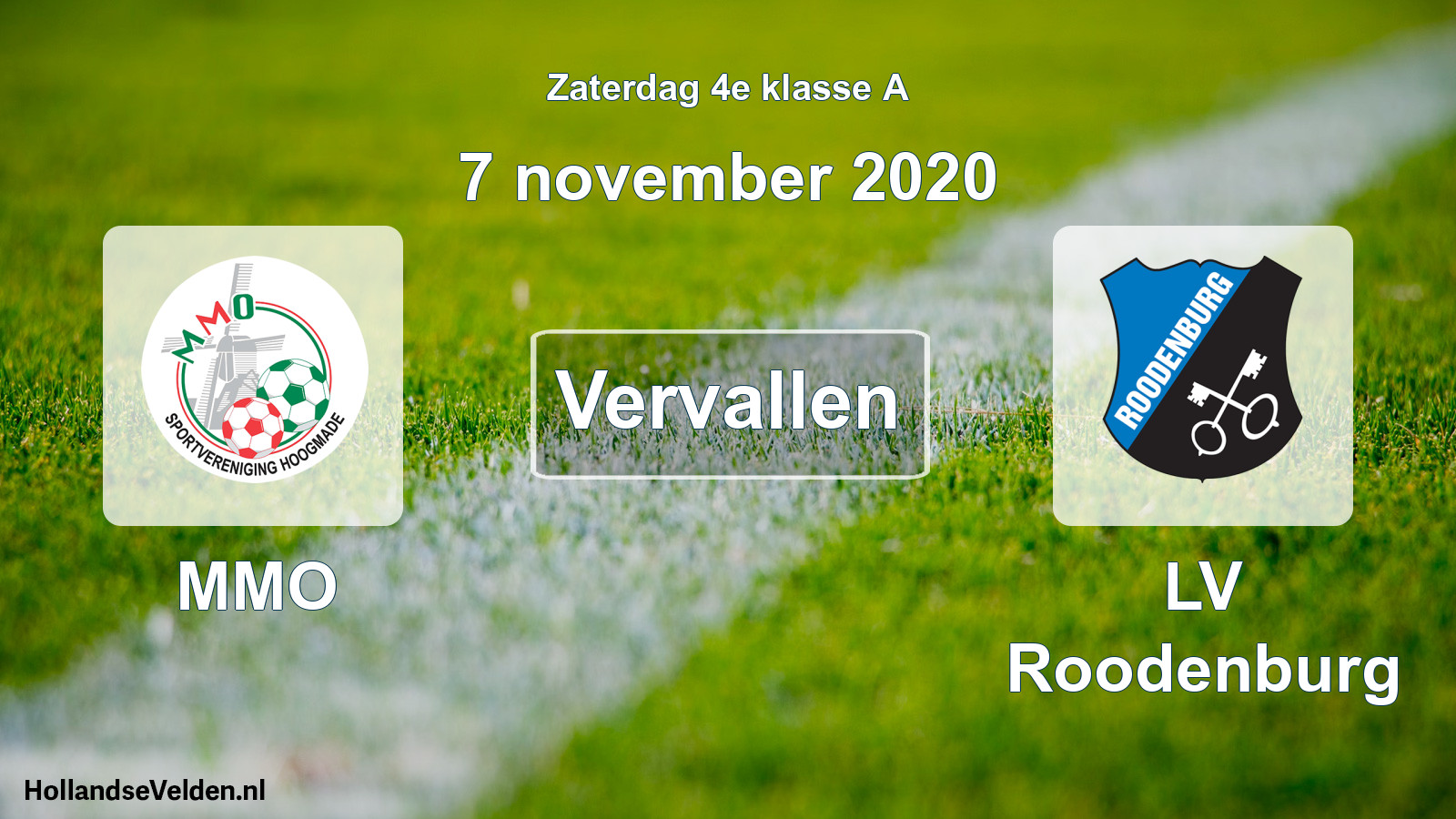 Scheduled Match: MMO - LV Roodenburg (7 November 2020)