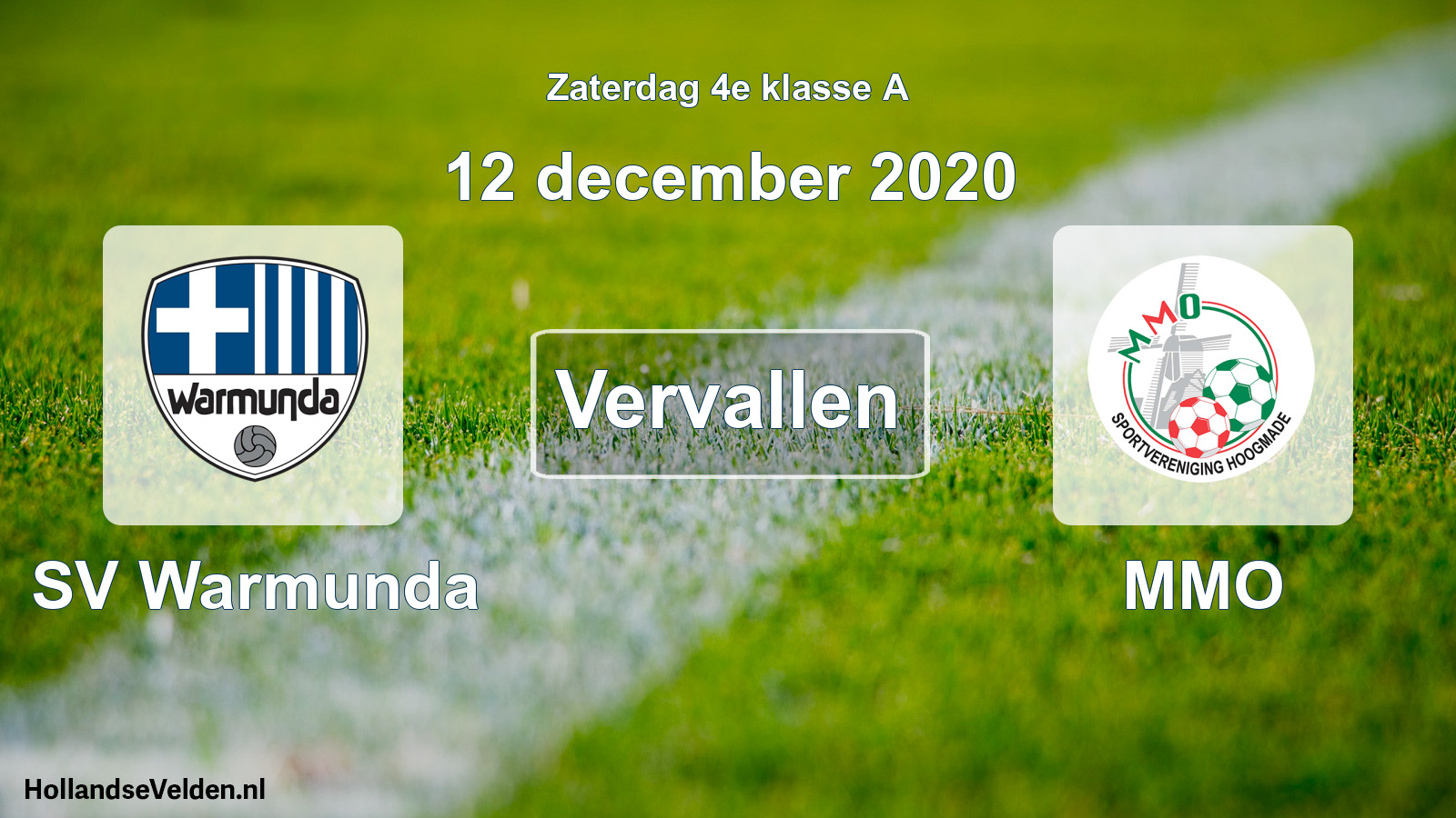 Scheduled Match: SV Warmunda - MMO (12 December 2020)