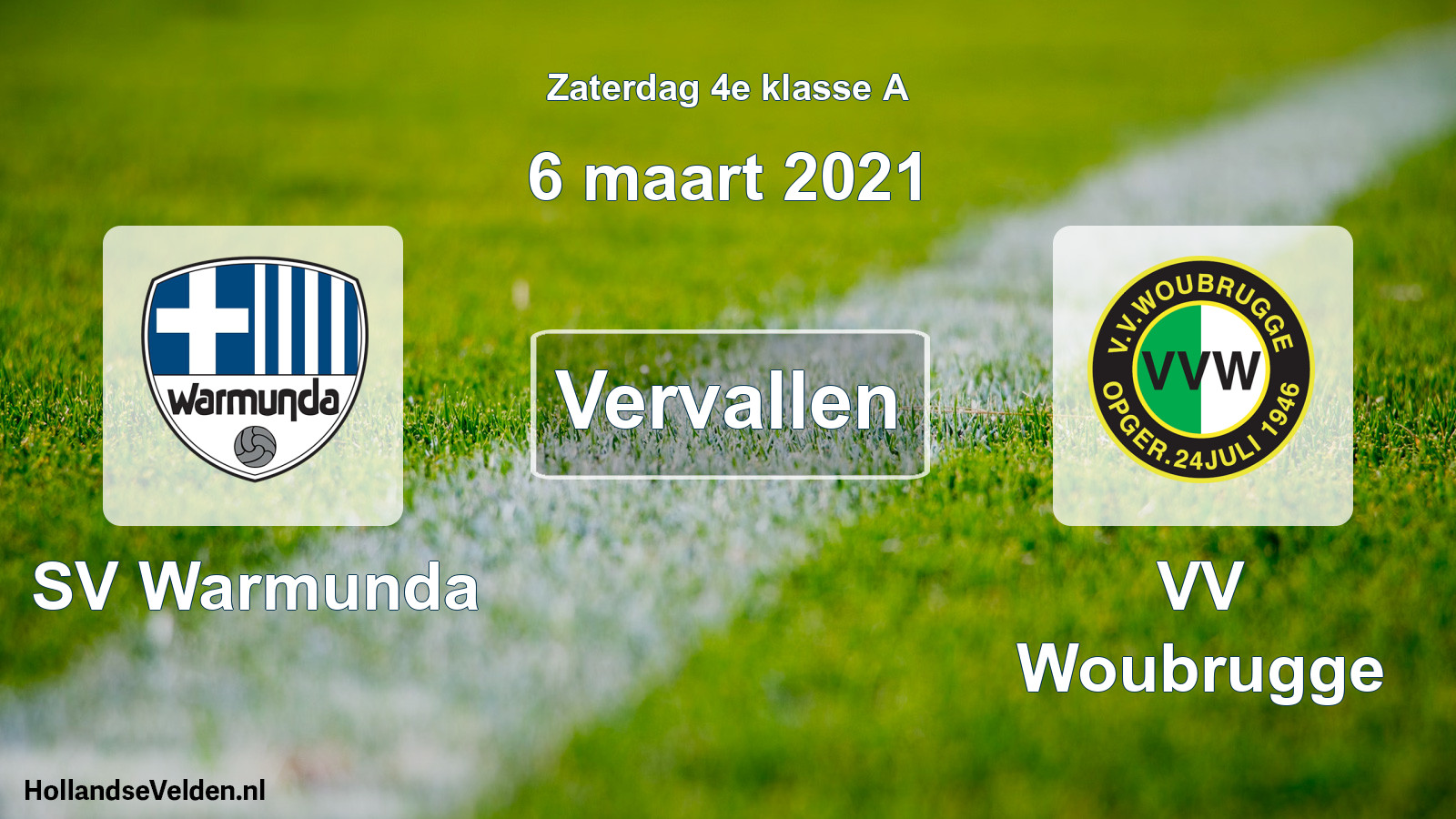 Scheduled Match: SV Warmunda - VV Woubrugge (6 March 2021)