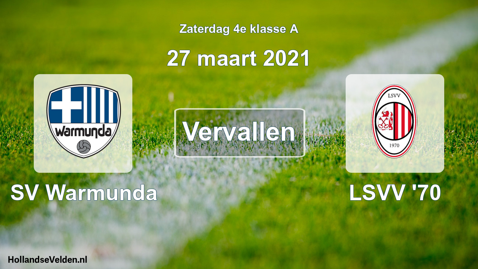 Scheduled Match: SV Warmunda - LSVV '70 (27 March 2021)