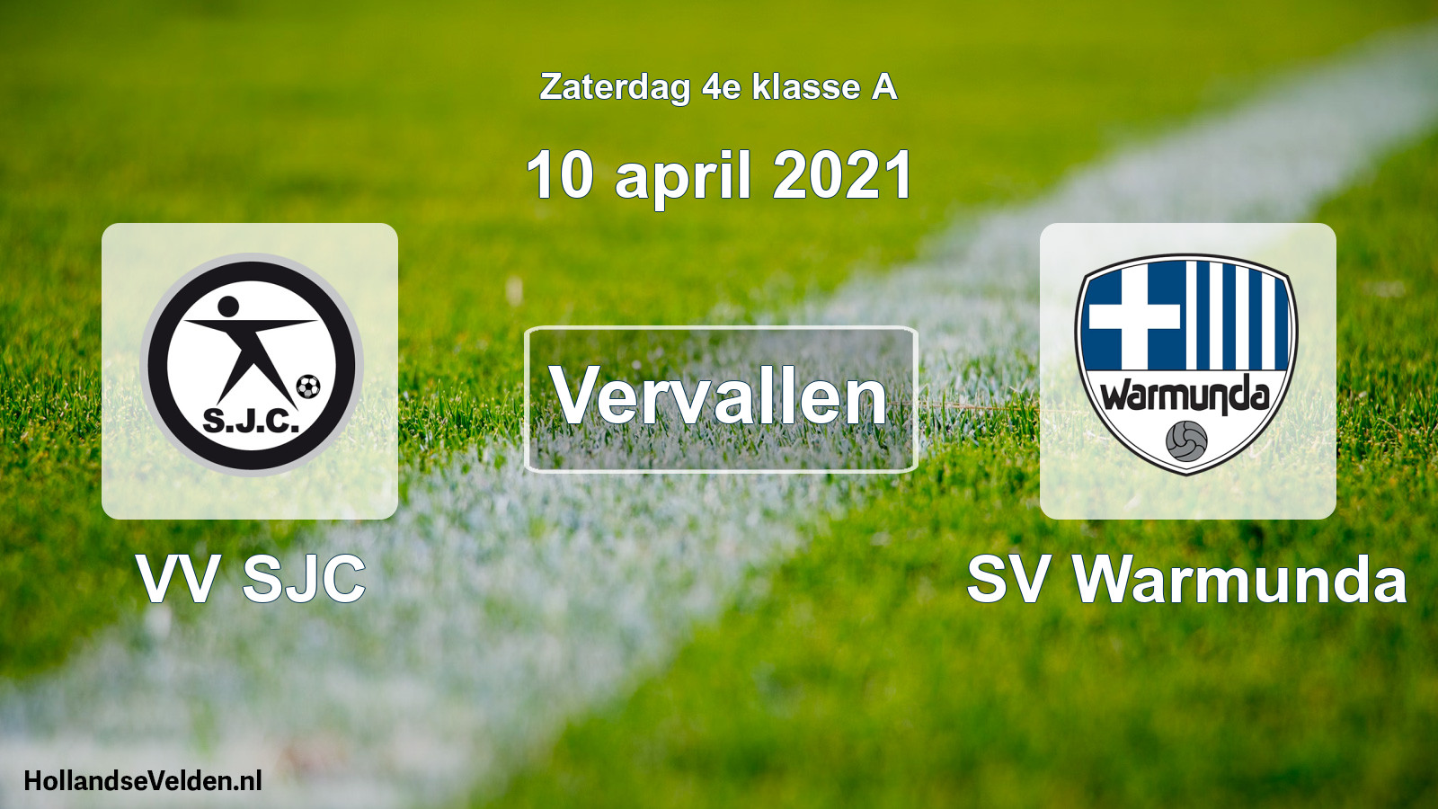 Scheduled Match: VV SJC - SV Warmunda (10 April 2021)