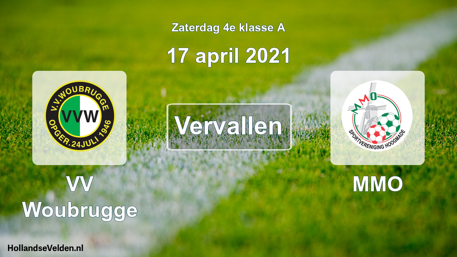 Scheduled Match: VV Woubrugge - MMO (17 April 2021)