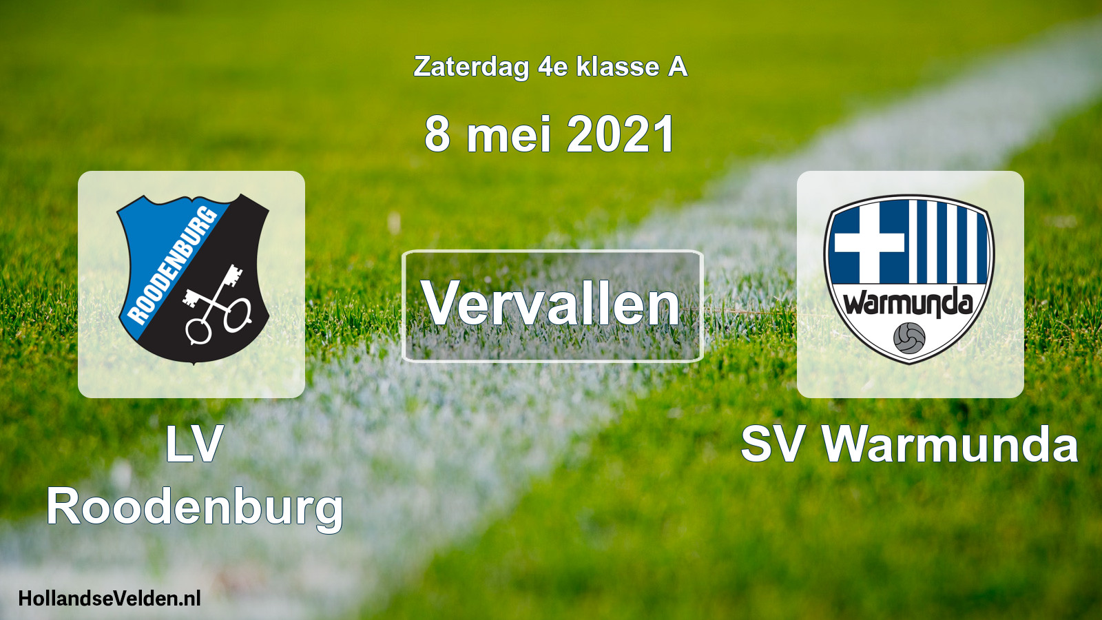Scheduled Match: LV Roodenburg - SV Warmunda (8 May 2021)