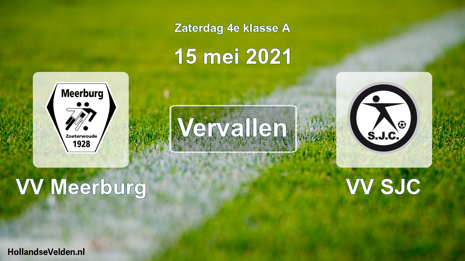 Scheduled Match: VV Meerburg - VV SJC (15 May 2021)
