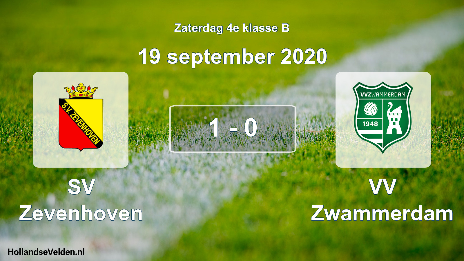 Total number of matches played: SV Zevenhoven - VV Zwammerdam 1 - 0 (19 September 2020)