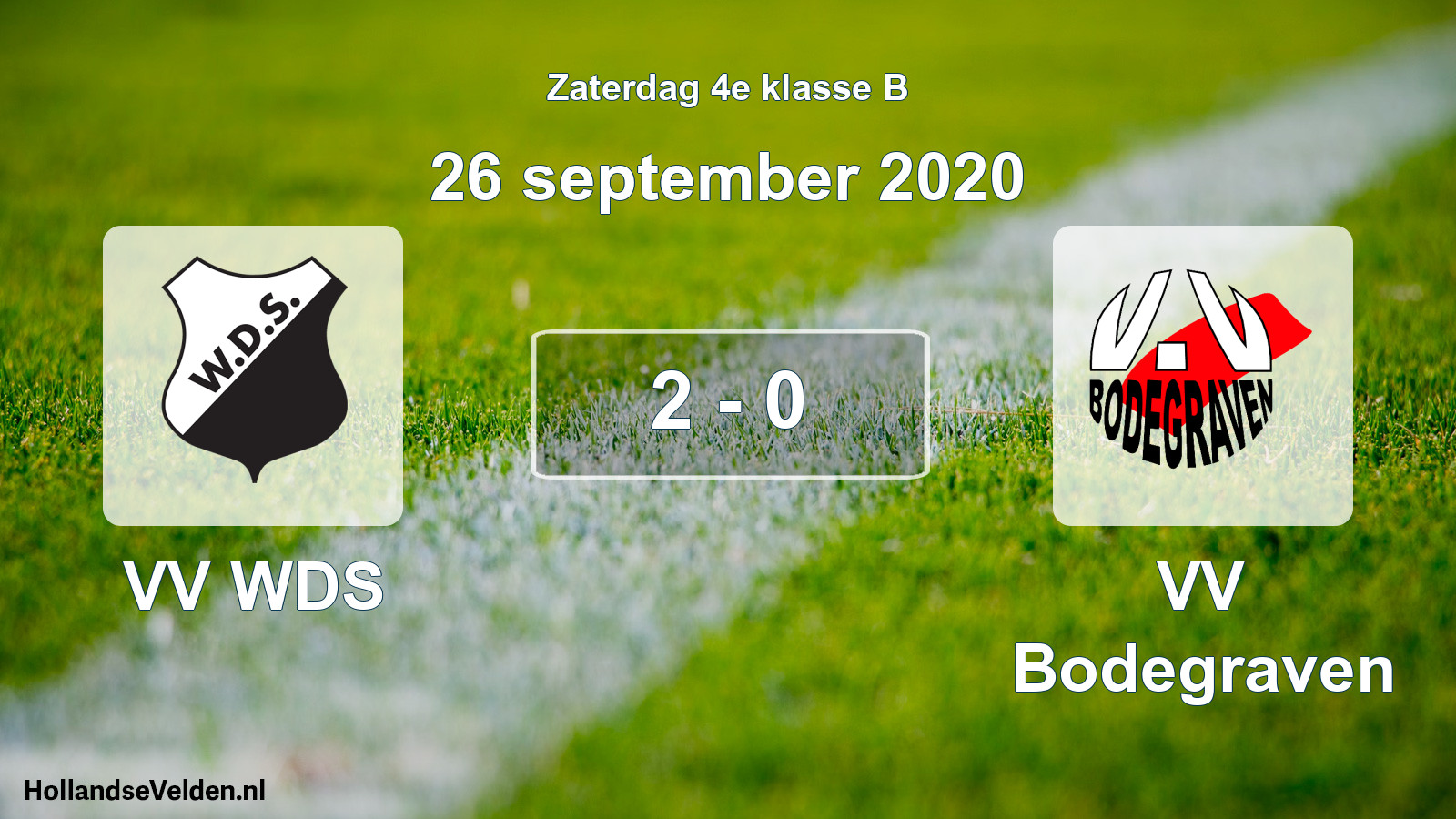Total number of matches played: VV WDS - VV Bodegraven 2 - 0 (26 September 2020)