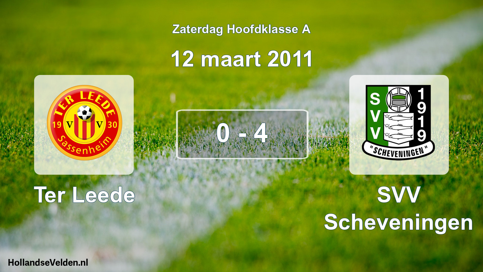 Total number of matches played: Ter Leede - SVV Scheveningen 0 - 4 (12 March 2011)