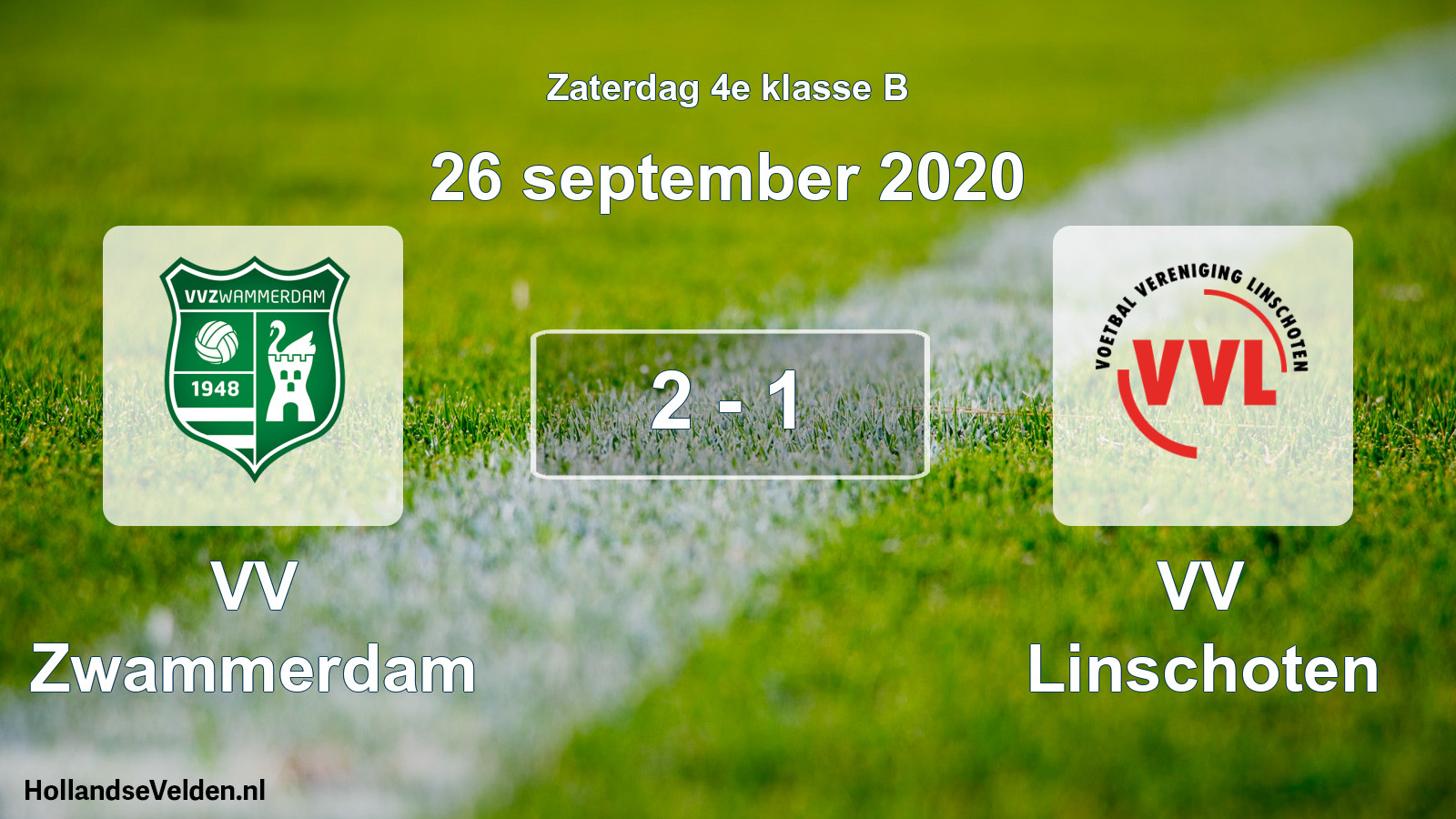 Total number of matches played: VV Zwammerdam - VV Linschoten 2 - 1 (26 September 2020)
