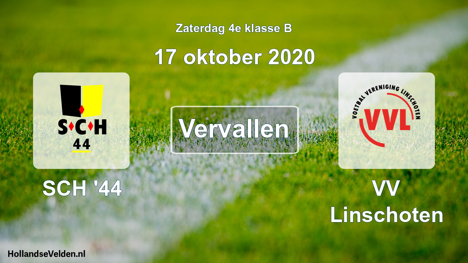 Scheduled Match: SCH '44 - VV Linschoten (17 October 2020)