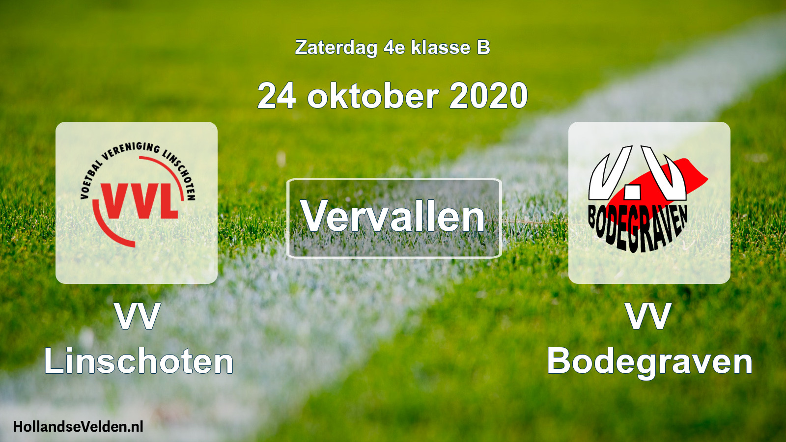 Scheduled Match: VV Linschoten - VV Bodegraven (24 October 2020)