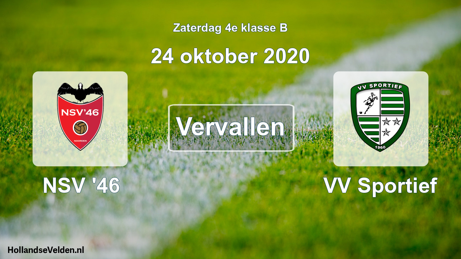 Scheduled Match: NSV '46 - VV Sportief (24 October 2020)